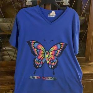Autism Awareness Butterfly t-shirt - size Large